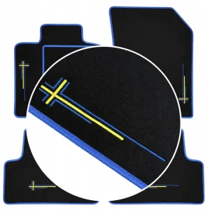 Premium DYWANIKI SAMOCHODOWE VOLVO S60 II (2010-2018) NIEBIESKIE + 4 HAFTY