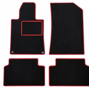 Szybka dostawa CZARNE DYWANIKI CITROEN C4 II (2010-2020) CZERWONA LAMÓWKA | ST