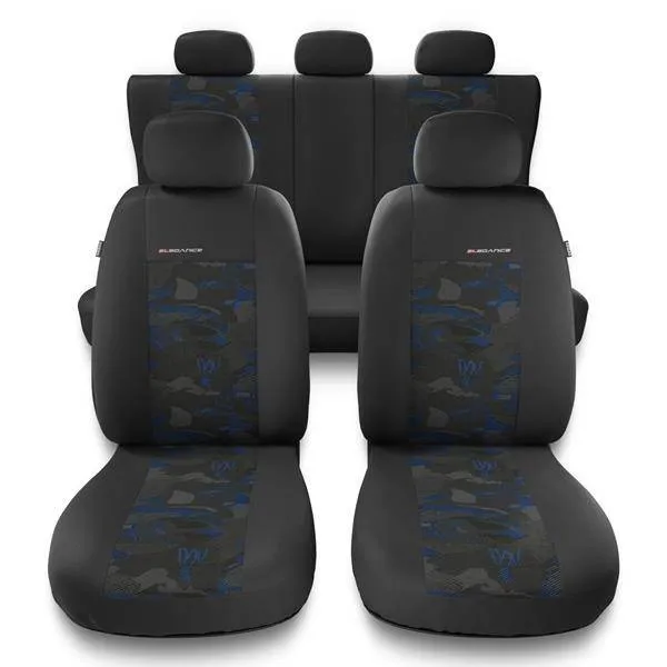 Zamów teraz Uniwersalne pokrowce samochodowe do Volkswagen New Beetle (1998-2005) - pokrowce na fotele - Auto-Dekor - Elegance - niebieski