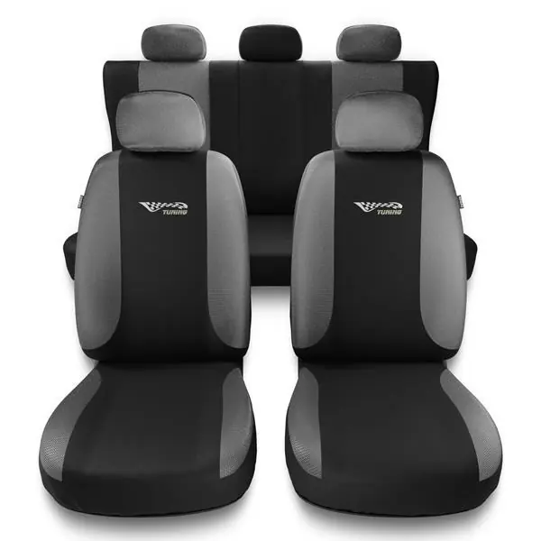 Darmowa dostawa Uniwersalne pokrowce samochodowe do Peugeot 306 (1993-2003) - pokrowce na fotele - Auto-Dekor - Tuning - srebrny