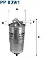 Wysoka jakość Filtron Filtr Paliwa PP839