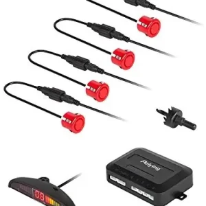 Peiying peiying py0104r pomoc przy parkowaniu nadaje się do tylnej części pojazdu, kolorowych drukarkach wielofunkcyjnych, wyświetlacz LED, 4 czujniki, czerwony PY0104R Ostatnia szansa