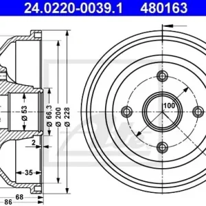 Niska cena ATE BĘBEN HAM 24.0220-0039.1 OPEL CORSA C 1.2 05-, 1.3CDTI 05-, 1.4 03-, 1.7DTI 16V 00- - Bezpłatny zwrot do 30 dni, największy wybór produktów. 24.0220-0039.1