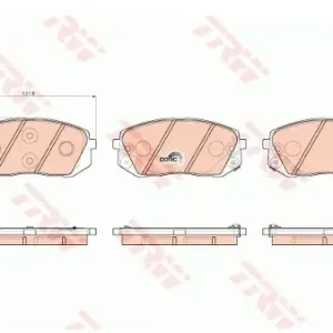 Szybka dostawa TRW Zestaw klocków hamulcowych, hamulce tarczowe GDB3530
