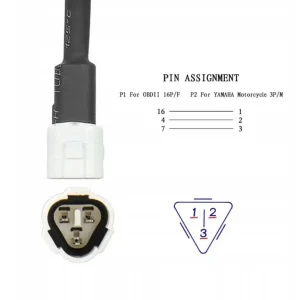 Premium ADAPTER OBD2 YAMAHA 3 PIN DO MOTOCYKLI