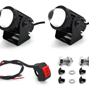 Autentyczny Lampy przednie Laser LED motocykl, skuter, quad, ATV 2 szt