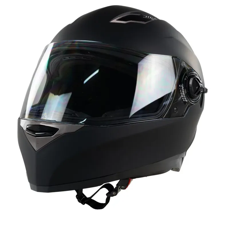 Kask na skuter motocyklowy szczękowy zamknięty BB09B z blendą M czarny mat Oferta limitowana
