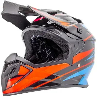Kask motocyklowy TORQ TORQ-911 Czarno-niebieski ( S) Darmowa dostawa