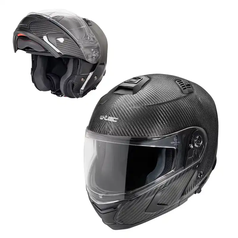 Ekspresowa dostawa W-TEC Kask motocyklowy pełny karbon Tensiler, połysk węgla, XXL (63-64) 22571-XXL