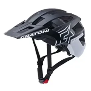 Cratoni Unisex – kask Allset Pro dla dorosłych, czarny/biały matowy, rozmiar L Nowość