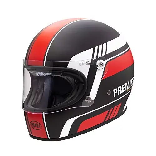Nowość PREMIER KASK TROPHY BL 92 BM, CZARNY/CZERWONY/BIAŁY, XS