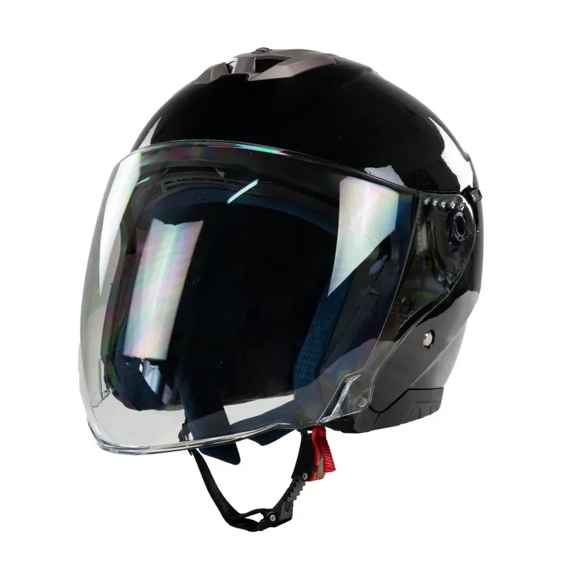 Kask na skuter motocyklowy otwarty BB586 z blendą M czarny połysk Ekspresowa dostawa