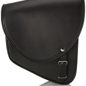 Customacces Customacces AP0004N skórzana torba podsiodłowa Barcelona model prawa strona do Harley Davidson Sportster, Kawasaki Vulcan S, czarna, rozmiar AP0004N Popularny