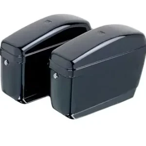 Customacces Zestaw sztywnych toreb podsiodłowych model Small ARS003N z uniwersalnymi wspornikami KF0002N, czarny, rozmiar Szybka dostawa