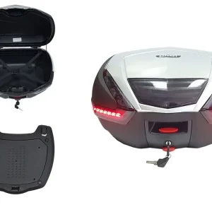 Kufer centralny 48L srebrny światła LED ROY07121 Tani