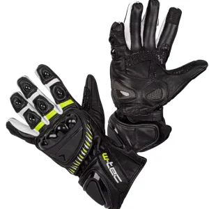 Autentyczny W-TEC Rękawice motocyklowe W-TEC Evolation, Czarno-biały fluo, XXL 19624-XXL