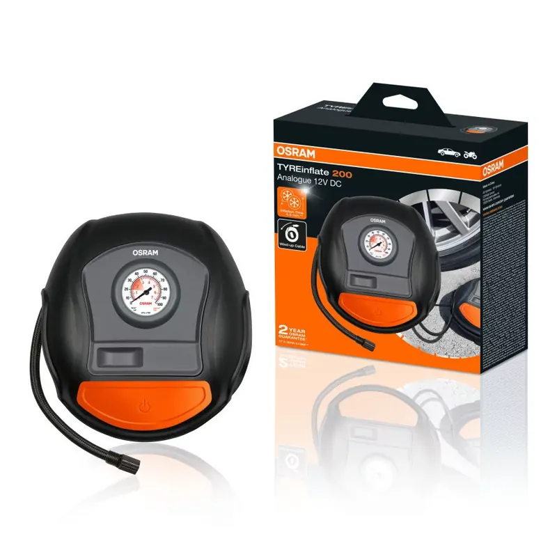 OSRAM TYRE inflate 200, Szybki kompresor do opon ze zwijanym kablem, OTI200, 11,1 V Oferta limitowana