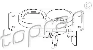 TOPRAN Zamek pokrywy silnika TOPRAN 107 406 Autentyczny