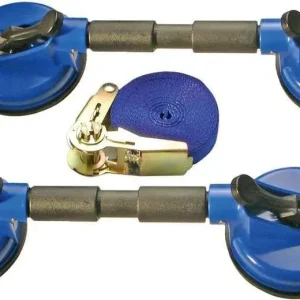 Oryginalny BGS Szyba nośnika zestaw -CZ.: 2 X podwójne do odkurzacza + pasek mocujący z grzechotką gumowy