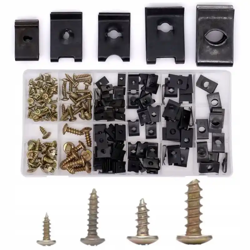 WKRĘTY PODKŁADKI DO KAROSERII ZDERZAKA ZESTAW x170 SPINKI MOCOWANIA UCHWYTY Szybka dostawa