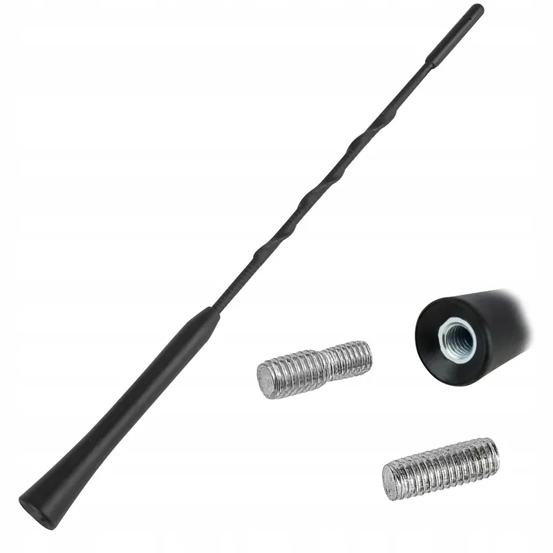 Antena Do Radia Samochodowa Dachowa 30cm Uniwersalna 2x Gwint Maszt Bat Darmowa dostawa