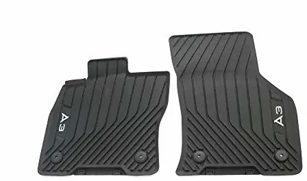 Zamów teraz Audi Audi 8Y1061501041 gumowe dywaniki na każdą pogodę, 2 x dywaniki gumowe z przodu, z napisem A3, nie nadają się do Mild-Hybrid/eTFSI 8Y1061501041