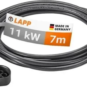 Autentyczny Kabel do ładowania samochodów LAPP Typu 2, do 11 kW, 7 m, czarny 5555934005