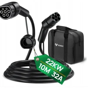 GONEO Kabel do ładowania samochodów typ 2 22kW 32 A 3-fazowy 10m kabel Ekspresowa dostawa