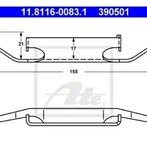 Kup teraz ATE Sprężyna, zacisk hamulca 11.8116-0083.1