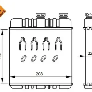 NRF Wymiennik ciepła, ogrzewanie wnętrza 54279 Rabat