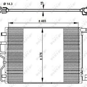 Wysoka jakość NRF Skraplacz, klimatyzacja 350334 350334