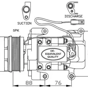 Wysoka jakość NRF Kompresor, klimatyzacja NRF 32234