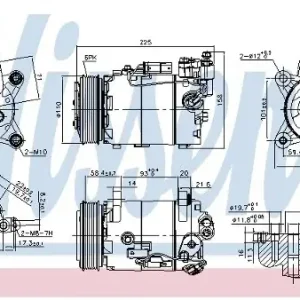 Nowość NISSENS SPRĘŻARKA KLIMATYZACJI NISSENS 890099 BMW 2/5/7/MINI 1,5/2,0D 14 NISSENS 890099