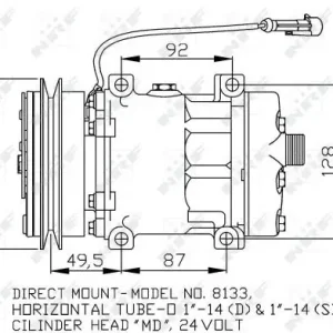 NRF SPRĘŻARKA KLIMATYZACJI 32876 UNIVERSAL 8133 32876 Szybka dostawa