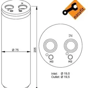 Oryginalny NRF Osuszacz, klimatyzacja NRF 33204