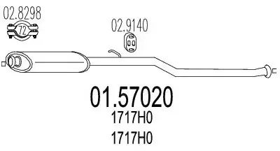 Zamów teraz MTS Tłumik srodkowy 01.57020