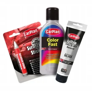 Zestaw KOLORYZUJĄCY Wosk WAX samochodowy lakier SREBRNY Kredka Pasta Wyprzedaż