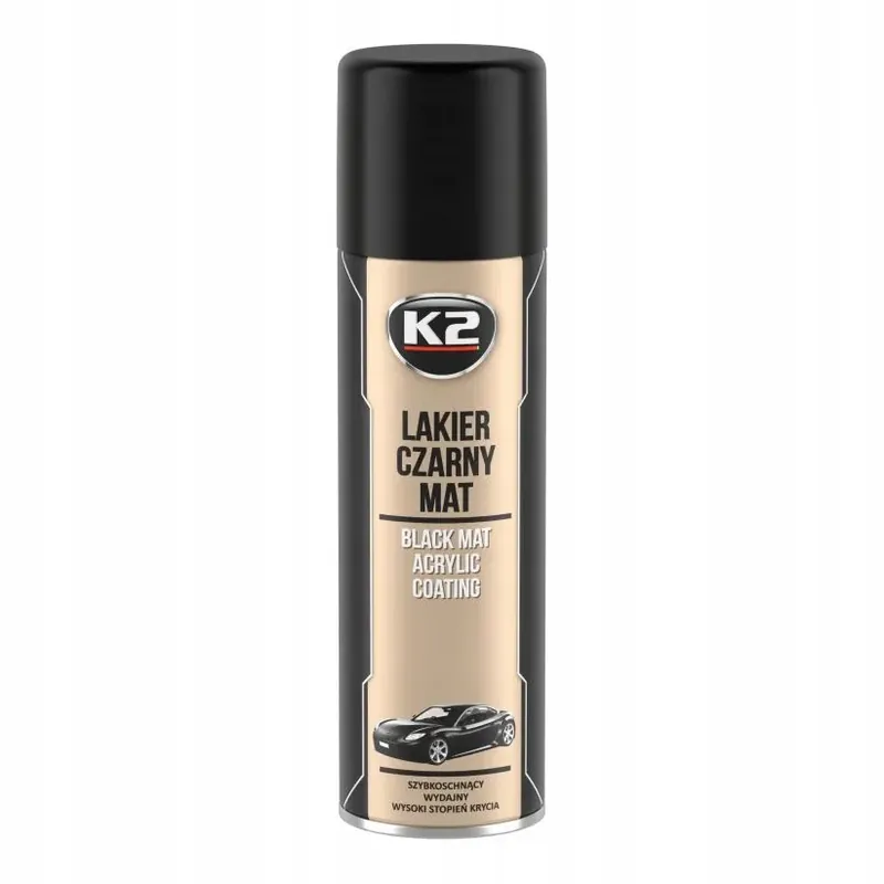 K2 LAKIER CZARNA FARBA AKRYLOWA O MATOWYM EFEKCIE SZYBKOSCHNĄCA 500ML L340 Rabat