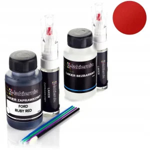 Zamów teraz LAKIER ZAPRAWKA BEZBARWNY SAMOCHODOWY BUTELECZKI FORD RUBY RED