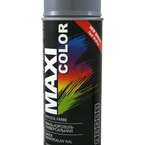 Wyprzedaż MAXI LAKIER farba W SPREJU DO METALU drewna plastiku szary RAL 7046 połysk