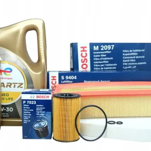 3 Filtry Bosch + Olej 5W30 Total LL Audi A3 8P Q3 TT 1.6 2.0 TDI Bezpieczna płatność