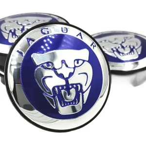 Oryginalny JAGUAR DEKIELKI na felgi zaślepki felg KAPSLE kołpaczki 59mm 4 szt 59/50mm