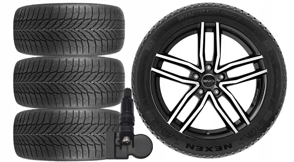 Autentyczny NOWE KOŁA ZIMA BYD DOLPHIN Nexen 205/50R17 TPMS-17