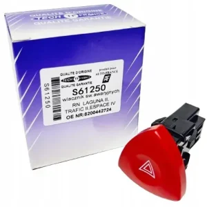 WŁĄCZNIK ŚWIATEŁ AWARYJNYCH RENAULT LAGUNA TRAFIC ESPACE S61250 Szybka dostawa