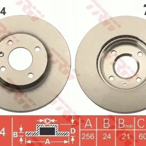 Bezpieczna płatność DF6254 TARCZA HAMULCOWA TRW