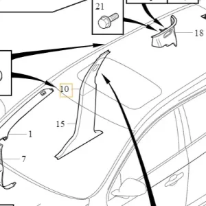 VOLVO S60 V60 oslona lewego srodkowego slupka OE 39814717 Darmowa dostawa