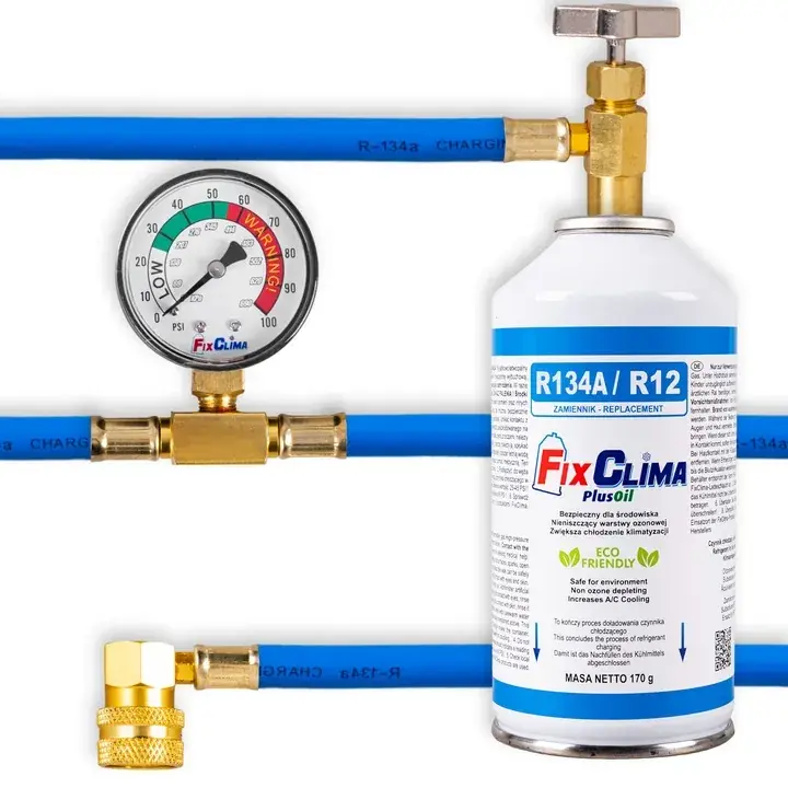 ZESTAW DO NAPEŁNIANIA KLIMATYZACJI AUT GAZ R134A CZYNNIK CHŁODNICZY KLIMY Ostatnia szansa